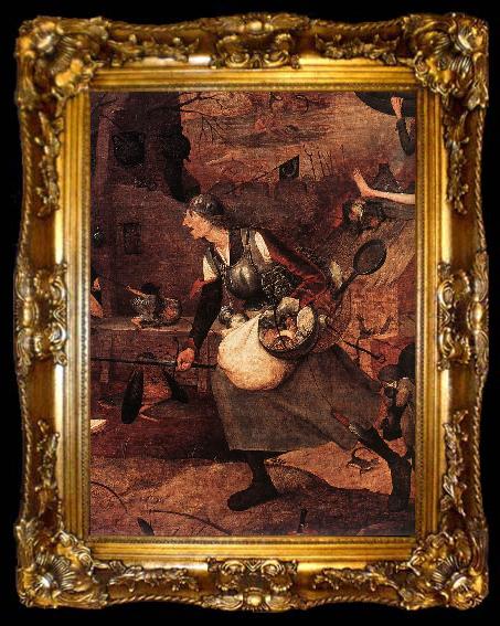 framed  BRUEGEL, Pieter the Elder Dulle Griet (detail) fds, ta009-2